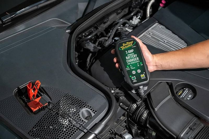 Car stored for winter with battery tender